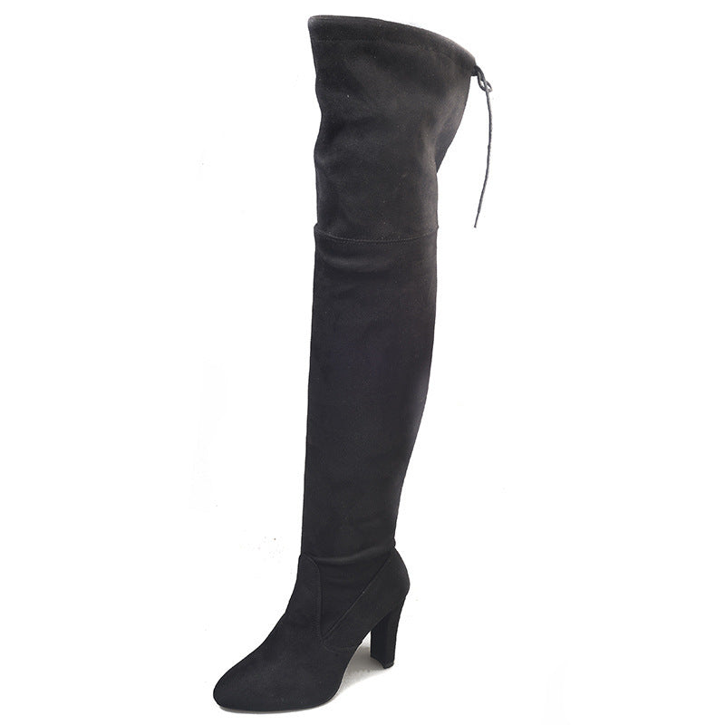 Elegante Overknee-Stretchstiefel mit Blockabsatz – Stil trifft Komfort